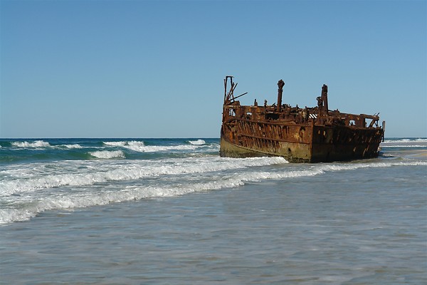 The SS Maheno - shipwrecked on Fraser Island since 1935.