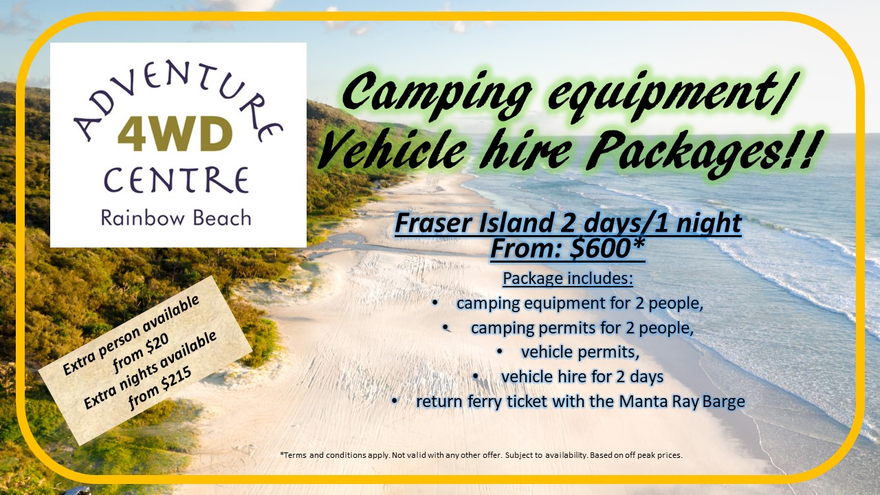 Camping 4WD package Rainbow Beach Adventure Centre